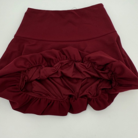 Lulus Skirt Women XS NEW Red Mini Parachute Puff Stretch High Waist Side Zipper - Picture 5 of 10